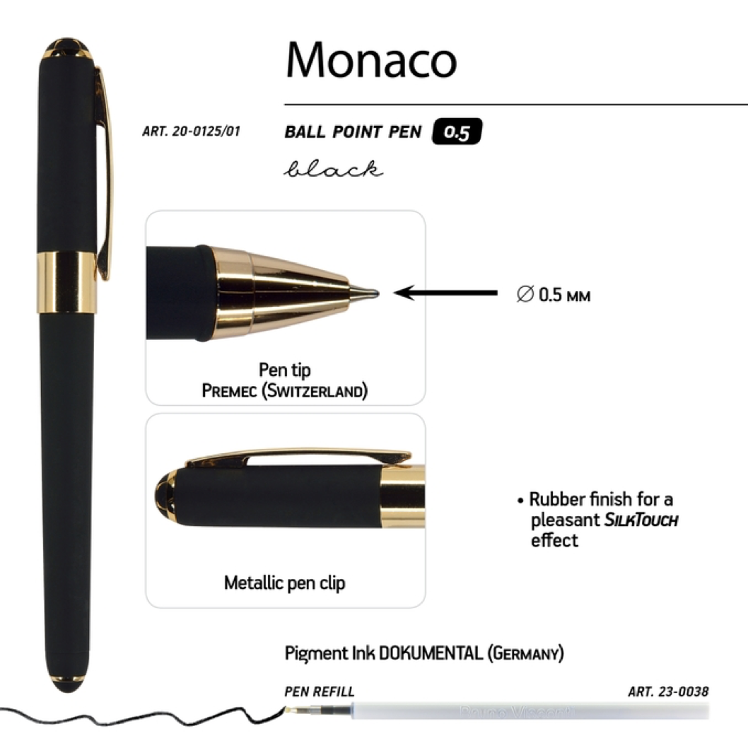 Monaco Ballpoint Pen- (multiple colors)