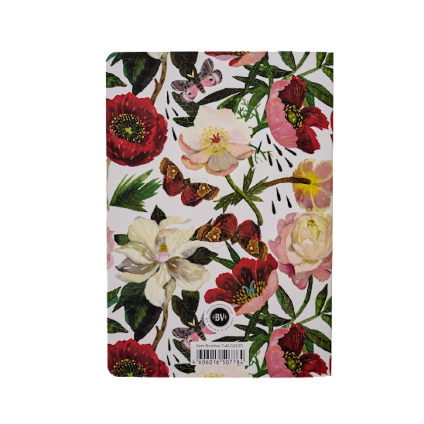Peonies Slim Notebook (lined)