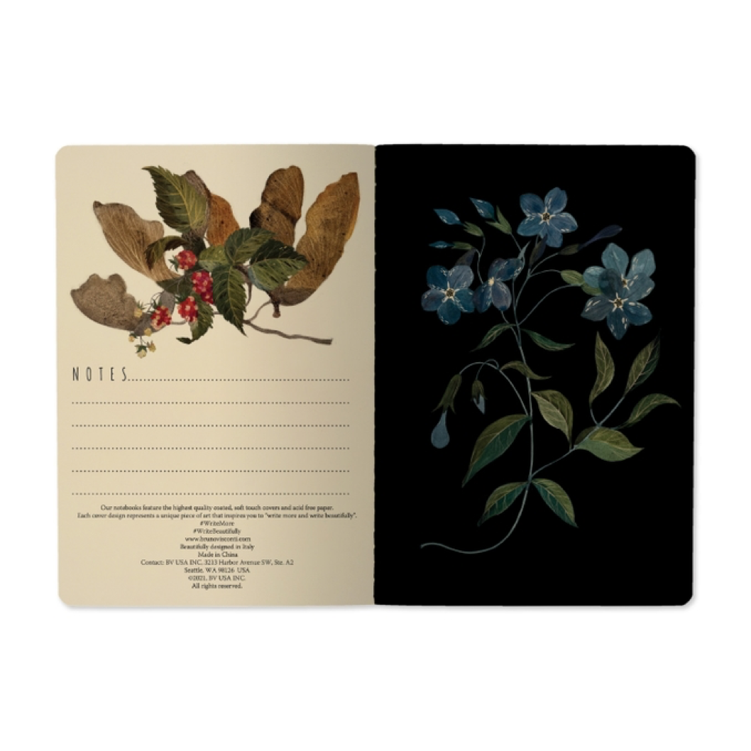 Forest Flowers Slim Notebook (lined)