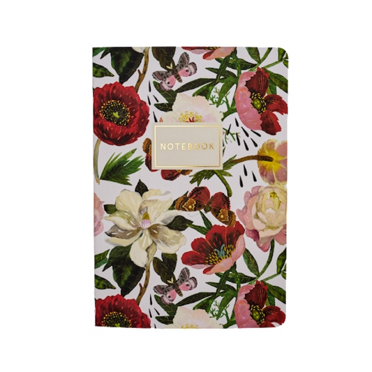 Peonies Slim Notebook (lined)