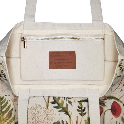 Tote Bag Canvas - Greens and Flowers